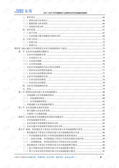 2021-2025年中國壁紙行業市場調研及非市場戰略咨詢報告